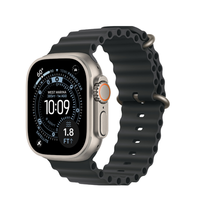 Apple Watch Ultra 3 — Natural Titanium + Ocean Band - GPS+Cellular